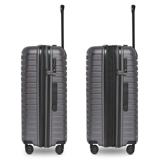 Pactastic Collection 04 THE THREE SET + 4 ruote Set di valigie 3 pezzi con piega di espansione