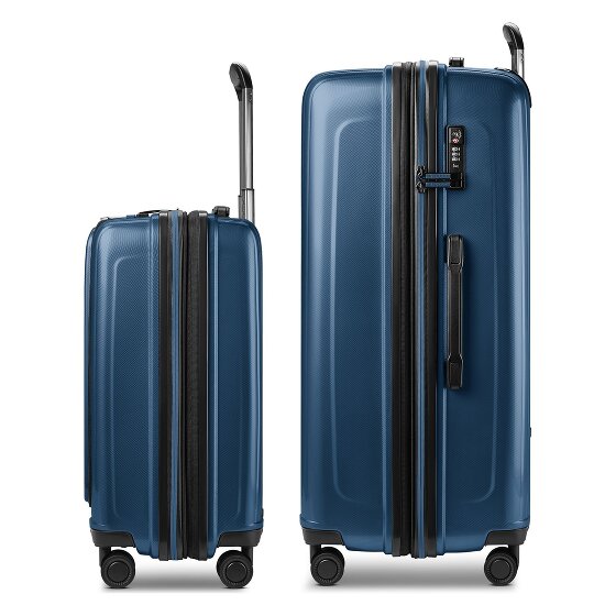 Redolz Set di valigie Essentials 14 a 4 ruote 2 pz. scomparto per laptop con piega elastica