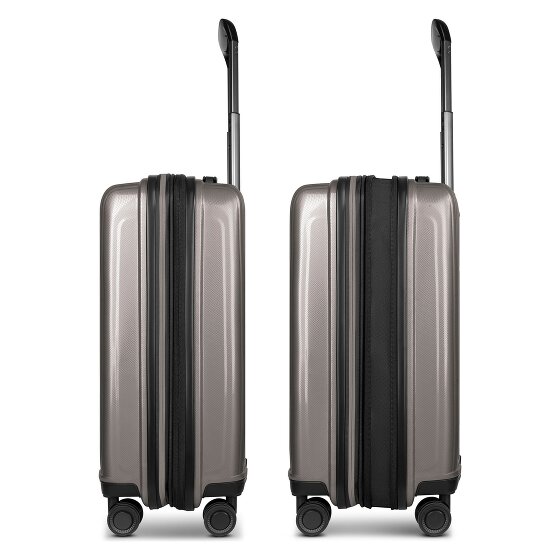 Redolz Set di valigie Essentials 14 a 4 ruote + beauty case 4 pezzi con piega elastica
