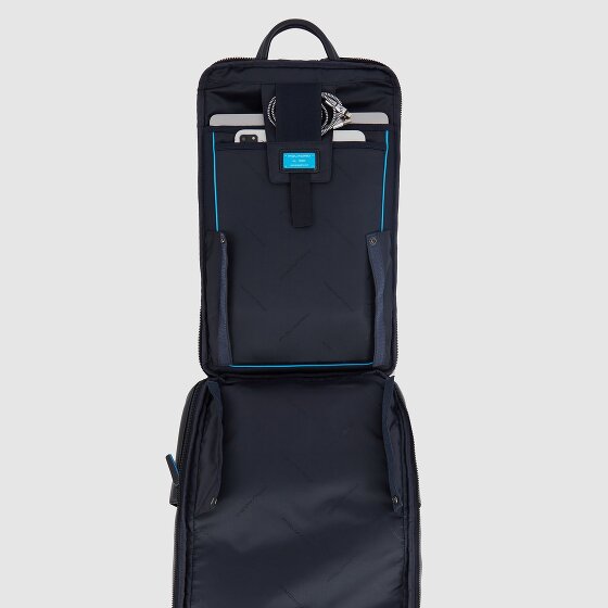 Piquadro Blue Square Revamp Zaino da lavoro Protezione RFID Vera Pelle 43 cm Vano porta PC