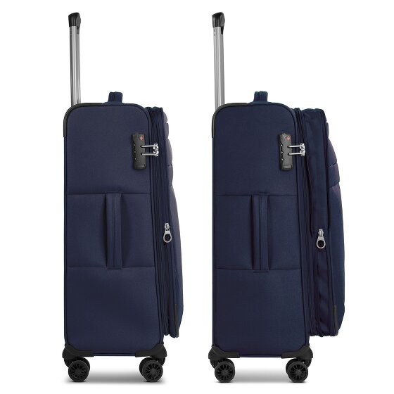 Worldpack Chicago 4 ruote Set di valigie 3 pezzi con piega di espansione