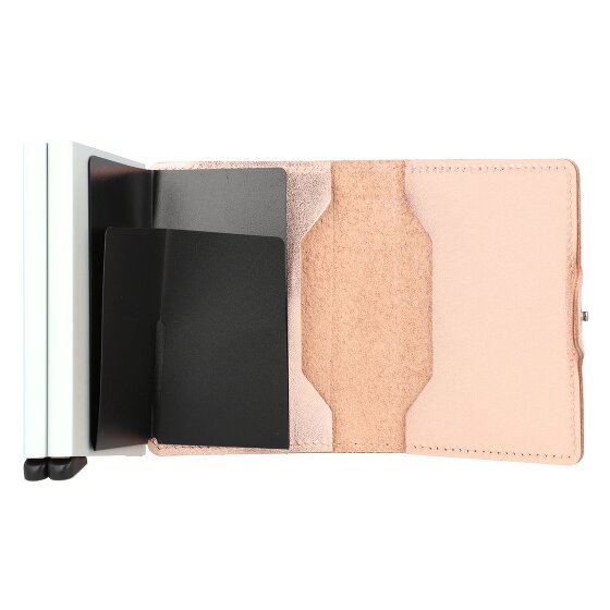 Secrid Twinwallet Porta carte di credito metallizzato RFID in pelle 7 cm