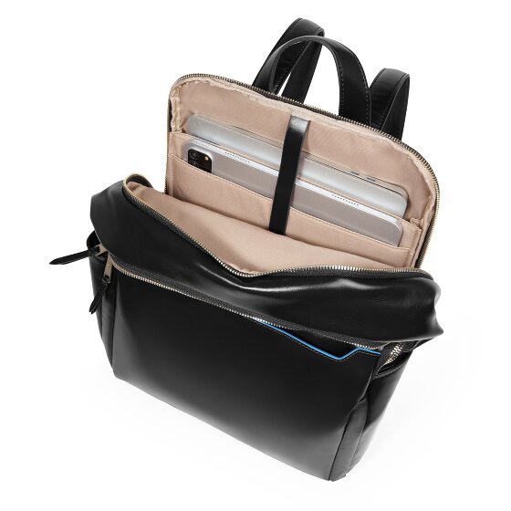 Piquadro Blue Square Zaino da giorno Protezione RFID Vera Pelle 37 cm Vano porta PC