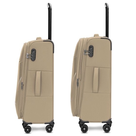 Stratic taska set di valigie a 4 ruote 3 pezzi con piega elastica
