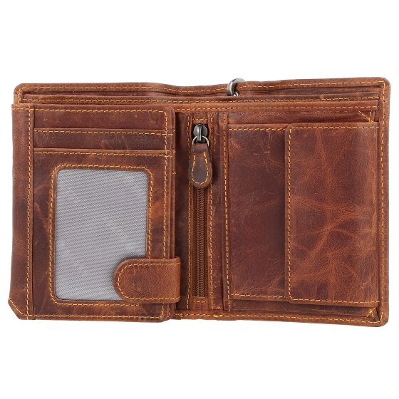 Greenburry Portafoglio Vintage Cafe Racer RFID in pelle 9,5 cm