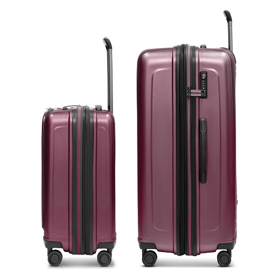 Redolz Set di valigie Essentials 14 a 4 ruote 2 pz. scomparto per laptop con piega elastica