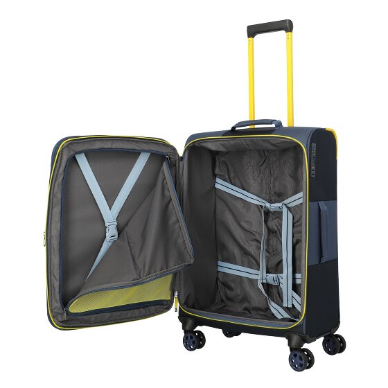 Travelite Color Craze 4 ruote Set di valigie 3 pezzi con piega di espansione