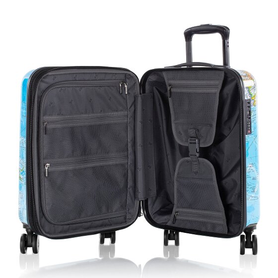 Heys Black Camo 4 ruote Carrello della cabina S 53 cm con piega di espansione