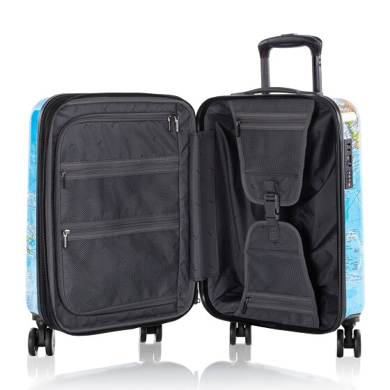 Heys Black Camo 4 ruote Carrello della cabina S 53 cm con piega di espansione