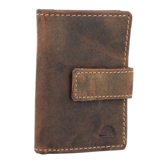 Greenburry Porta biglietti da visita vintage RFID in pelle 7 cm