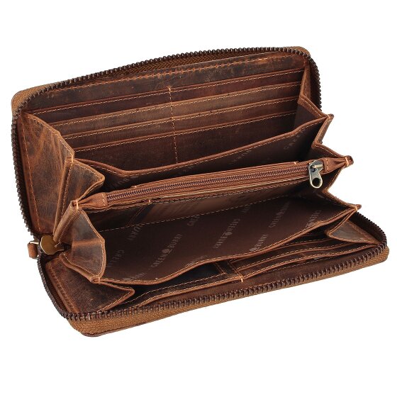 Greenburry Custodia per cellulare vintage RFID in pelle 8 cm