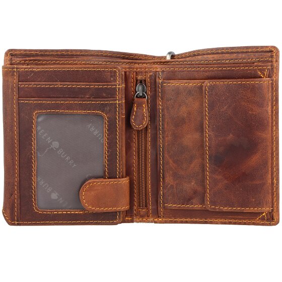 Greenburry Portafoglio Rebel Rider Biker in pelle 11 cm