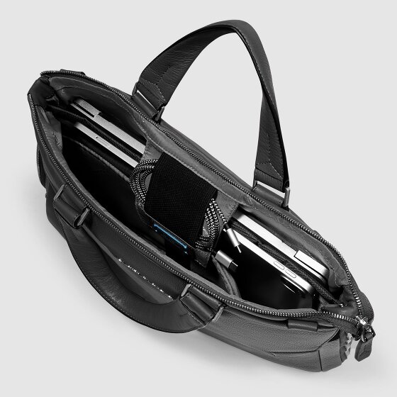 Piquadro Than Valigetta Pelle 26 cm Scomparto per laptop con piega di espansione