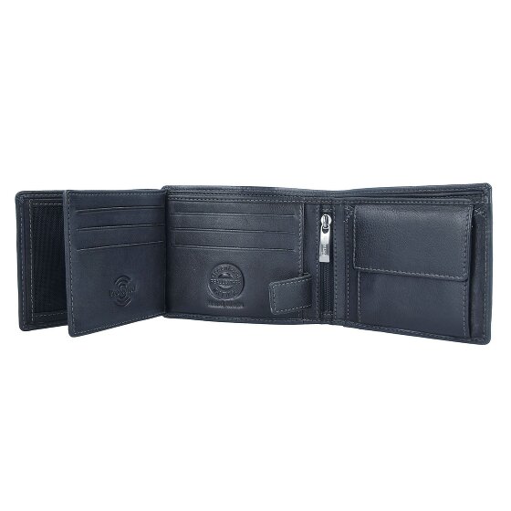 Greenland Nature Portafoglio in nappa nera RFID in pelle 12 cm