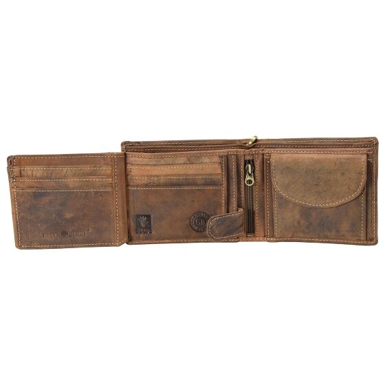 Greenburry Portafoglio teschio vintage in pelle 12 cm