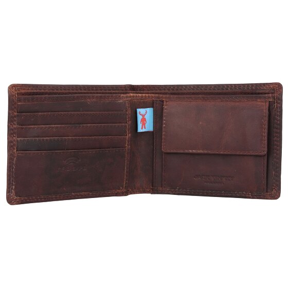 Jack Kinsky Monterey 108 Portafoglio Protezione RFID Pelle 11.5 cm