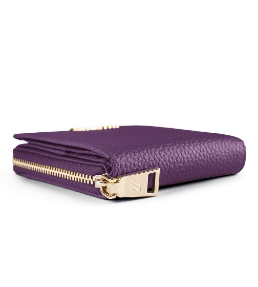 Lazarotti Portafoglio Bologna in pelle, medio, con chiusura a zip perimetrale, 10 cm