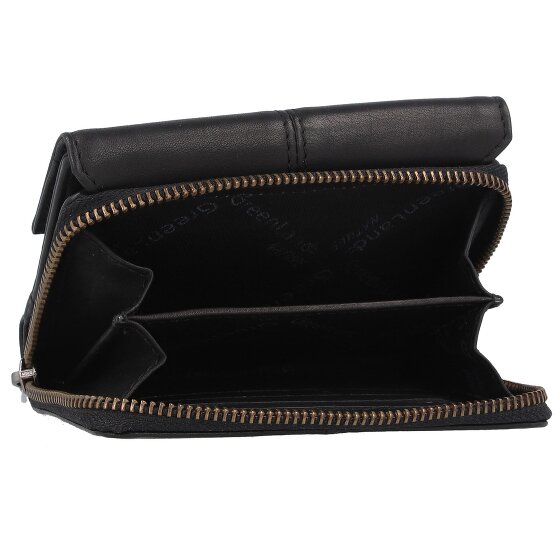 Greenland Nature Black Nappa Portafoglio Protezione RFID Pelle 13 cm