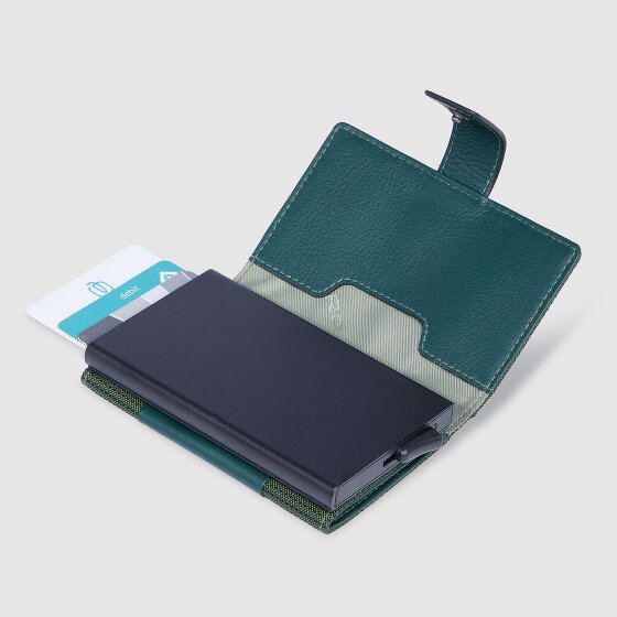 Piquadro PQ-Earth Custodia per carta di credito Protezione RFID Vera Pelle 6.5 cm