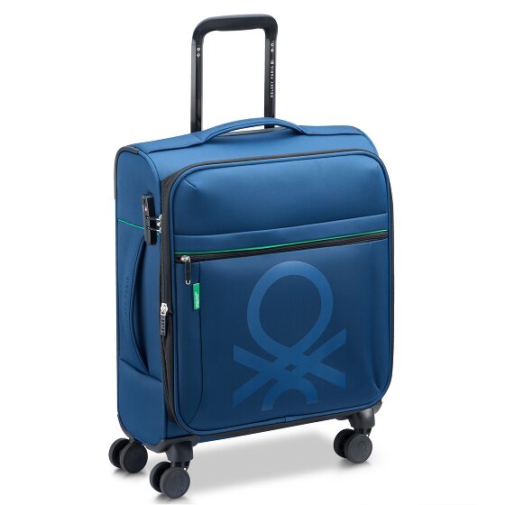 Delsey Paris x Colors Benetton Color Block Trolley da cabina a 4 ruote da 55 cm con piega ad espansione