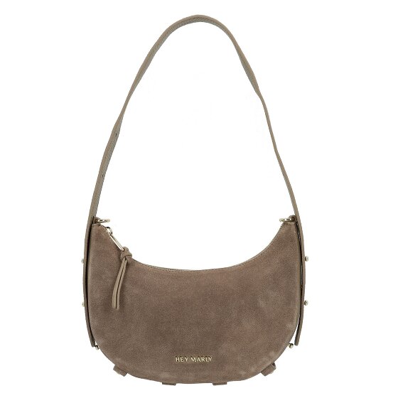 Hey Marly Lifetime Sister Suede Borsa a spalla Vera Pelle 25 cm