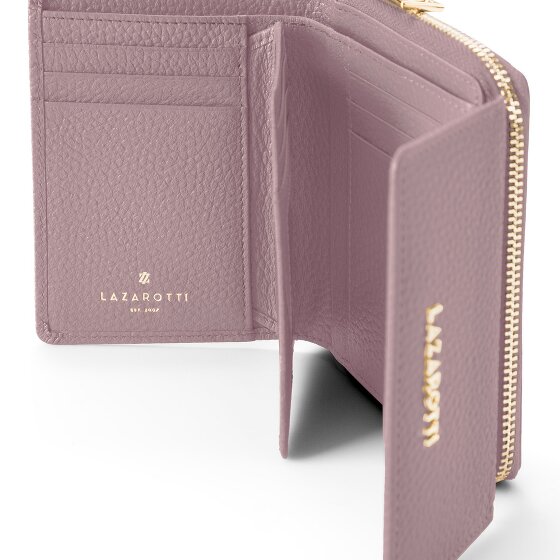Lazarotti Portafoglio Bologna in pelle con chiusura a zip, 12 cm