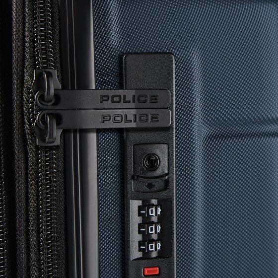 Police London 4 ruote Set di valigie 3 pezzi espandibile