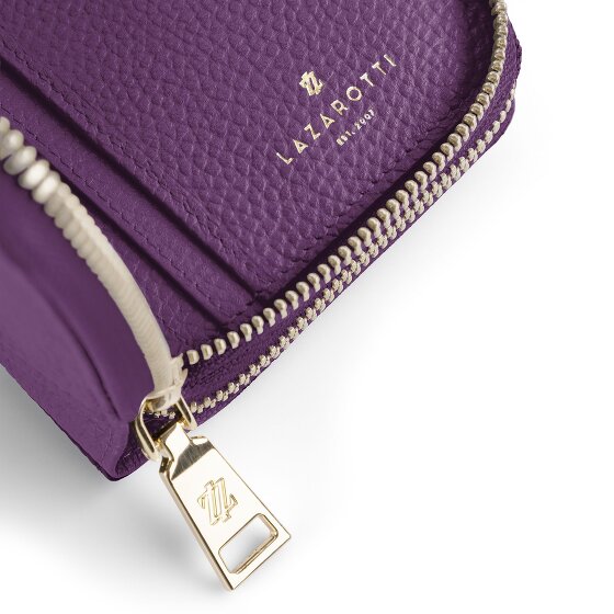 Lazarotti Portafoglio Bologna in pelle XL con doppia chiusura a zip, protezione RFID, 20 cm