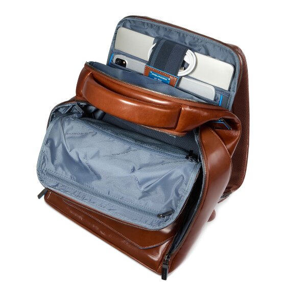 Piquadro Blue Square Zaino da giorno Protezione RFID Pelle 39 cm Scomparto per laptop