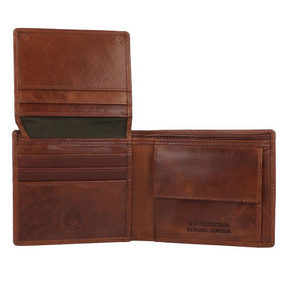 Greenburry Newport Portafoglio Protezione RFID Pelle 11 cm