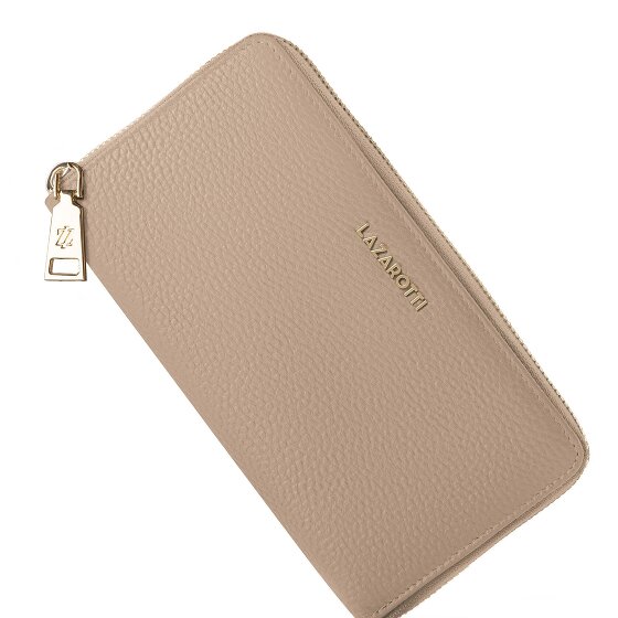 Lazarotti Portafoglio Bologna in pelle XL con chiusura a zip perimetrale, 19 cm