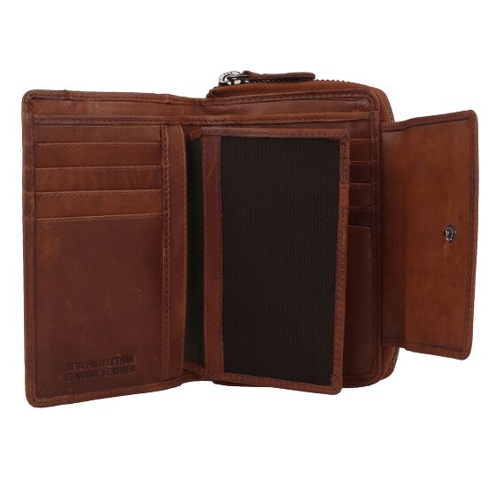Greenburry Newport Portafoglio Protezione RFID Pelle 14 cm