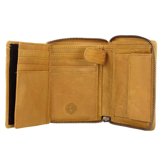 Greenburry Portafoglio in pelle lavata vintage 10 cm