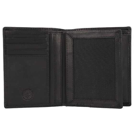 Greenburry Pure Black Portafoglio Protezione RFID Pelle 10.5 cm