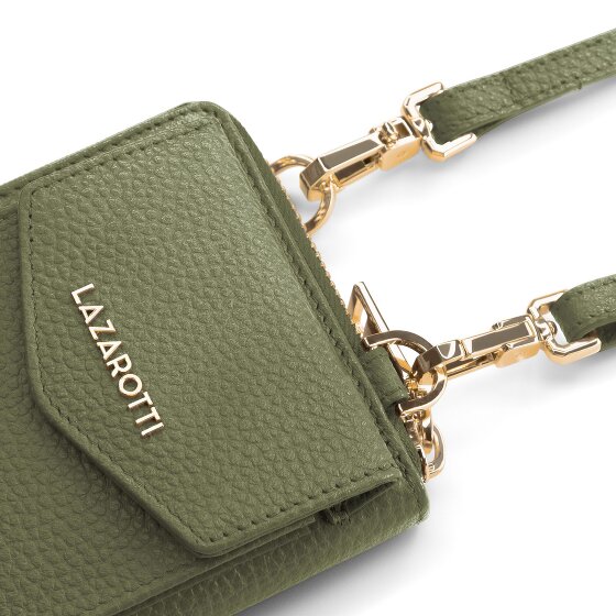 Lazarotti Bologna Portafoglio in pelle con zip Custodia per cellulare in pelle 19 cm