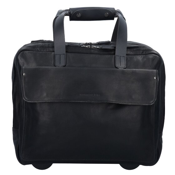 Harold's Ivy Lane 2 ruote Trolley business Vera Pelle 36 cm Vano porta PC