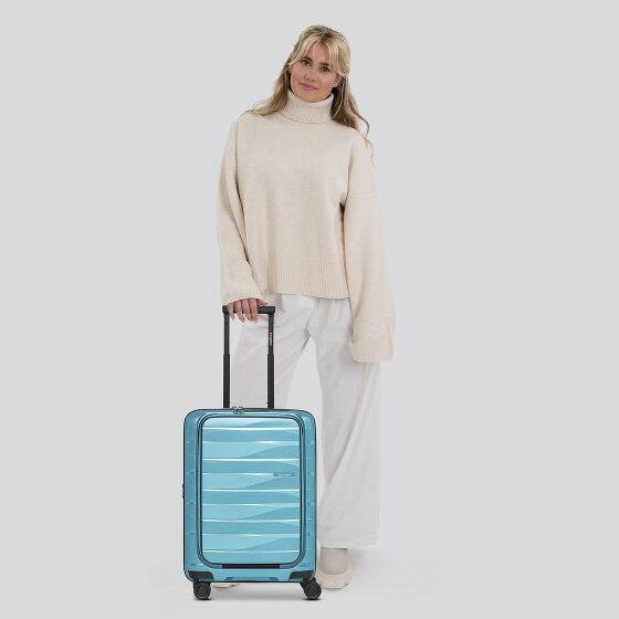 Bergpfeil Travel 4 ruote Carrello della cabina 55 cm Scomparto per laptop con piega di espansione