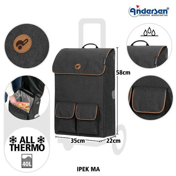 Andersen Shopper Komfort Shopper Ipek Ma Carrello della spesa 58 cm
