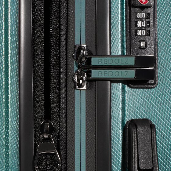 Redolz Set di valigie Essentials 14 a 4 ruote + beauty case 4 pezzi con piega elastica