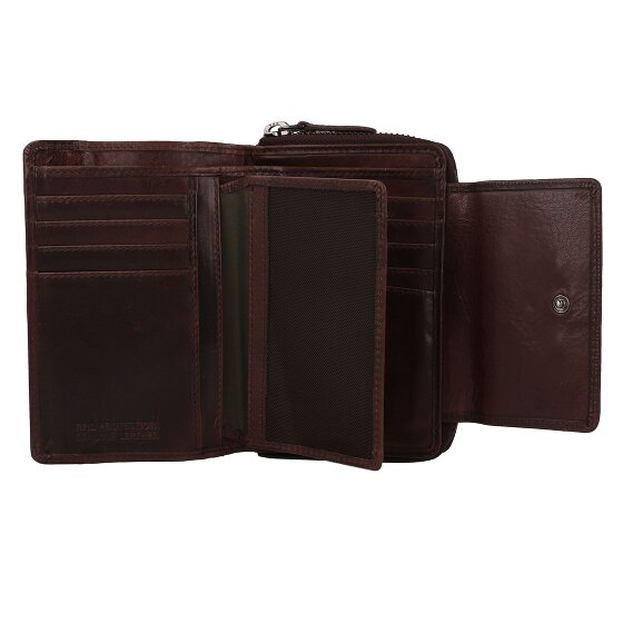 Greenburry Newport Portafoglio Protezione RFID Pelle 14 cm