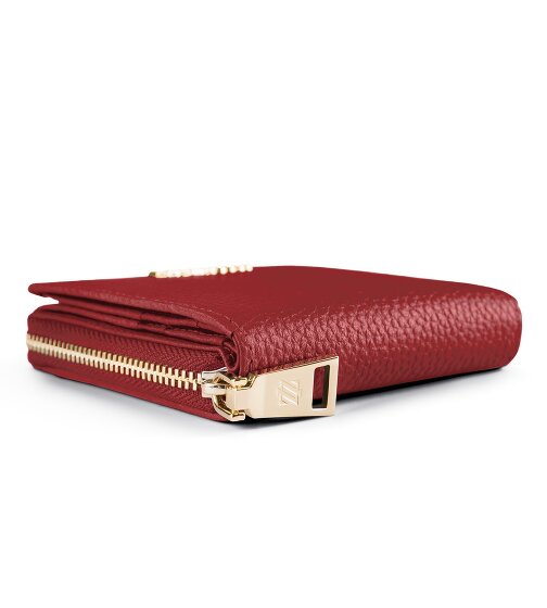 Lazarotti Portafoglio Bologna in pelle, medio, con chiusura a zip perimetrale, 10 cm
