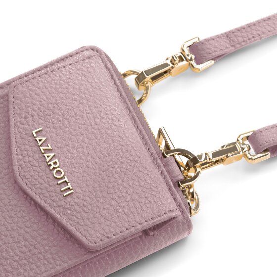 Lazarotti Bologna Portafoglio in pelle con zip Custodia per cellulare in pelle 19 cm