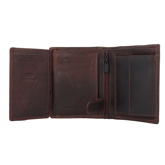 Jack Kinsky Monterey Portafoglio Protezione RFID Pelle 10.5 cm