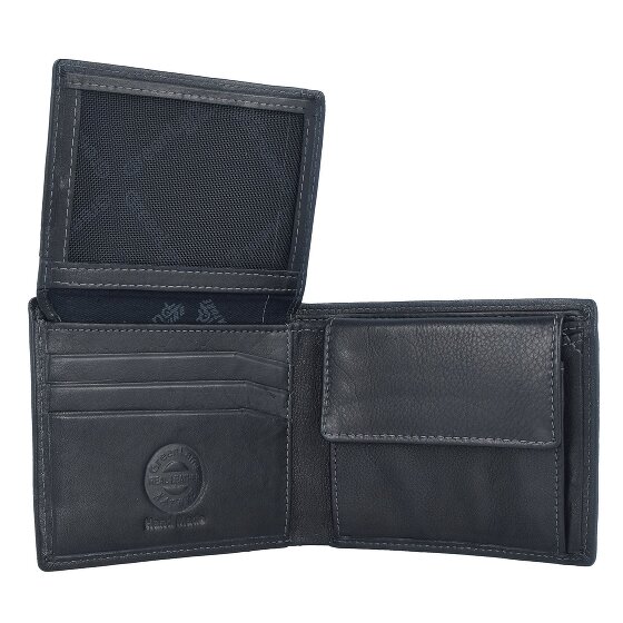 Greenland Nature Portafoglio in nappa nera RFID in pelle 11 cm