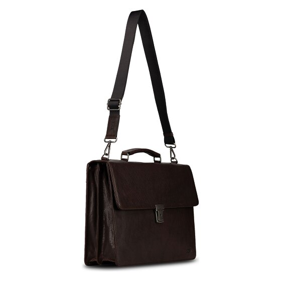 Jost Glasgow Valigetta Protezione RFID Vera Pelle 40 cm Vano porta PC