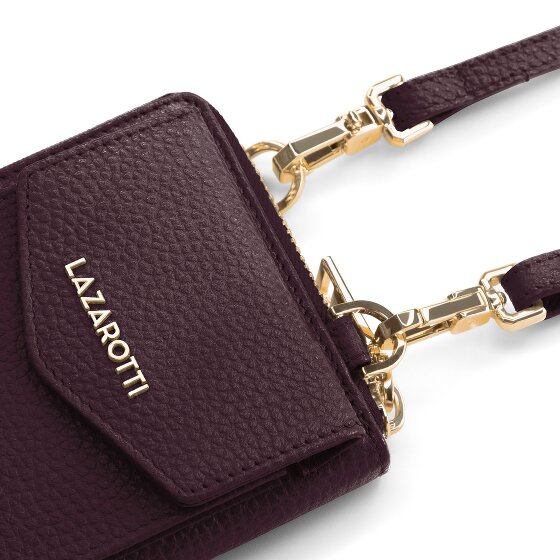 Lazarotti Bologna Portafoglio in pelle con zip Custodia per cellulare in pelle 19 cm