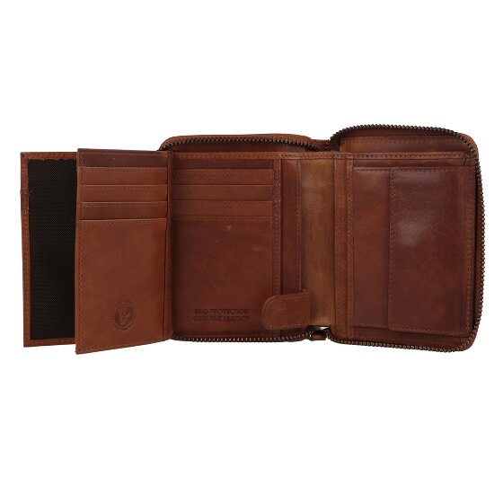 Greenburry Newport Portafoglio Protezione RFID Pelle 10 cm