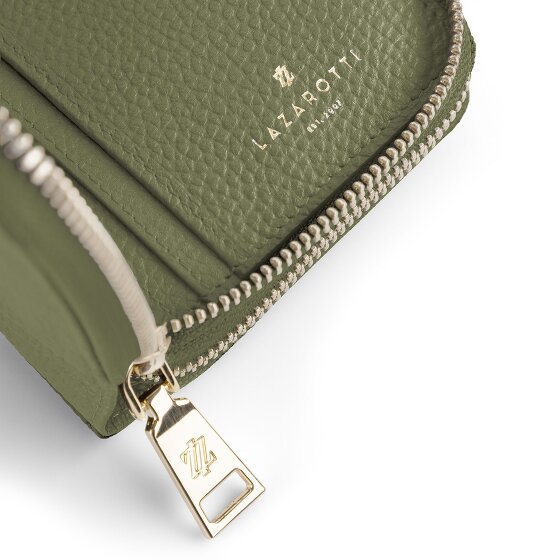 Lazarotti Portafoglio Bologna in pelle XL con doppia chiusura a zip, protezione RFID, 20 cm