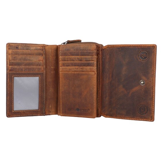 Greenburry Portafoglio vintage RFID in pelle 14 cm