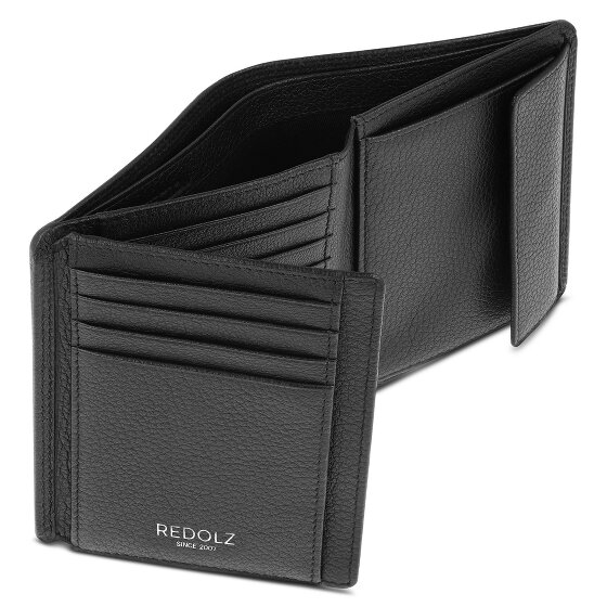 Redolz Portafoglio Leather Essentials HF in pelle RFID, 9,5 cm, apribile
